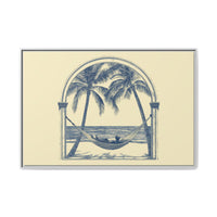 Thumbnail for Palm Retreat Hammock Canvas Wall Art with Frame