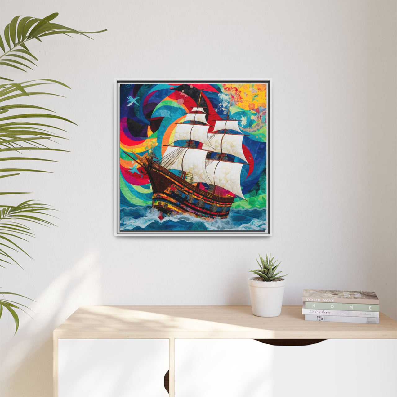 Sails of Change Canvas Wall Art with Frame
