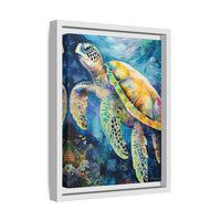 Thumbnail for Gliding Turtle Canvas Wall Art with Frame