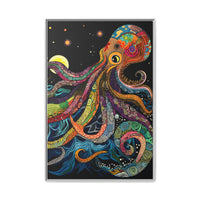 Thumbnail for Midnight Depths Octopus Canvas Wall Art with Frame