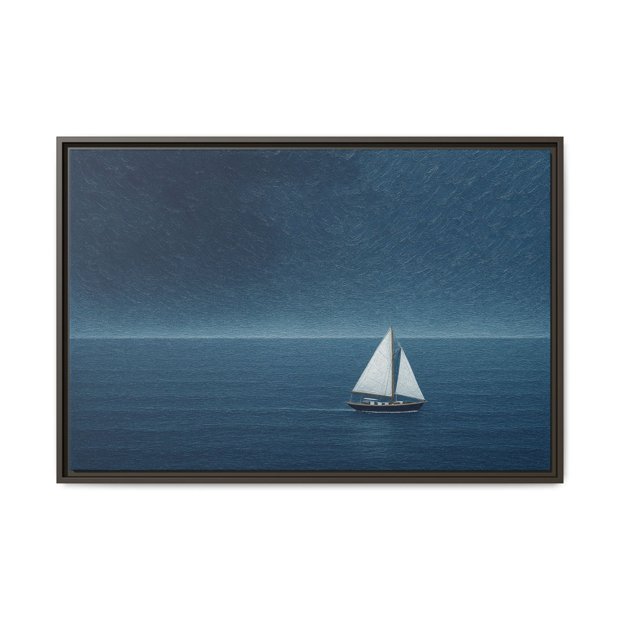 Sail Into Stillness Canvas Wall Art with Frame