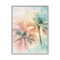 Thumbnail for Palm Glow Canvas Wall Art with Frame