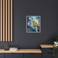 Thumbnail for Gliding Turtle Canvas Wall Art with Frame