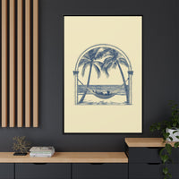Thumbnail for Palm Retreat Hammock Canvas Wall Art with Frame