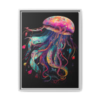 Thumbnail for Celestial Drifter Jellyfish Canvas Wall Art with Frame