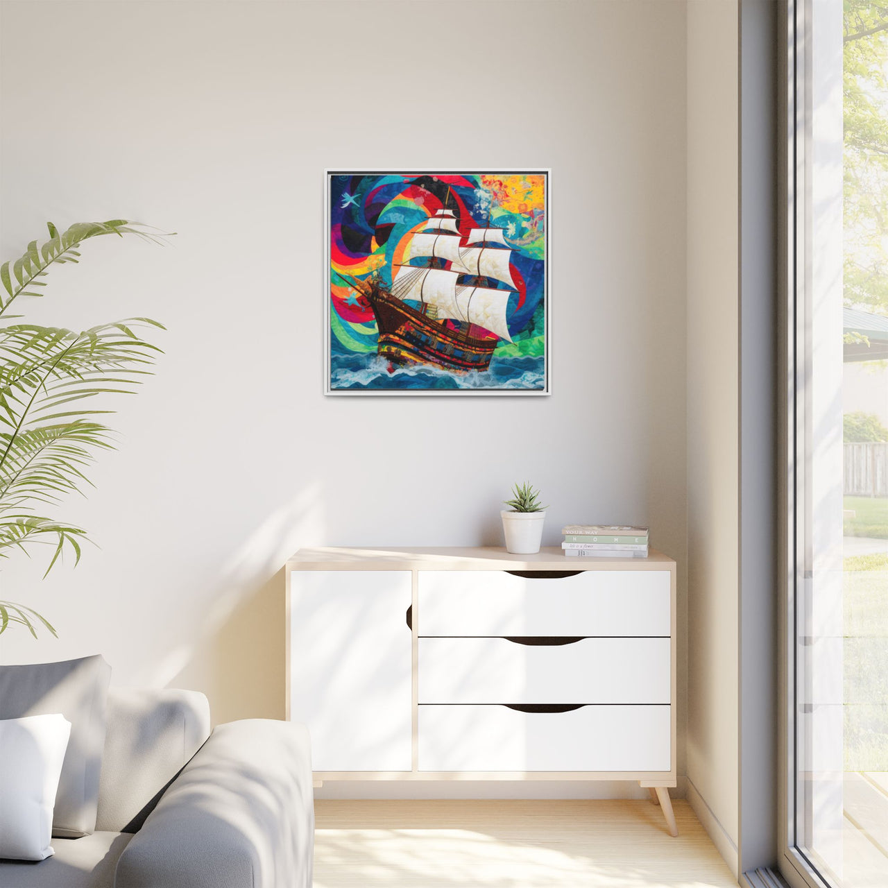 Sails of Change Canvas Wall Art with Frame