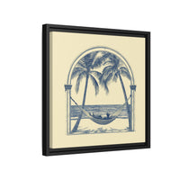 Thumbnail for Palm Retreat Hammock Canvas Wall Art with Frame