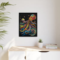Thumbnail for Midnight Depths Octopus Canvas Wall Art with Frame
