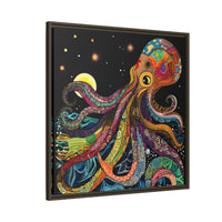 Thumbnail for Midnight Depths Octopus Canvas Wall Art with Frame