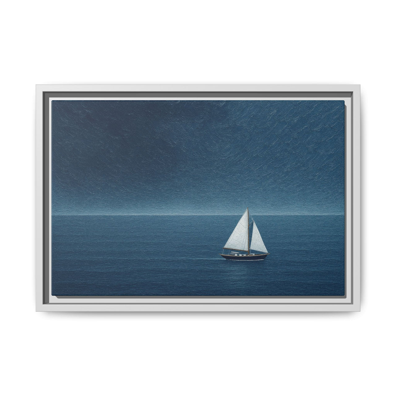Sail Into Stillness Canvas Wall Art with Frame