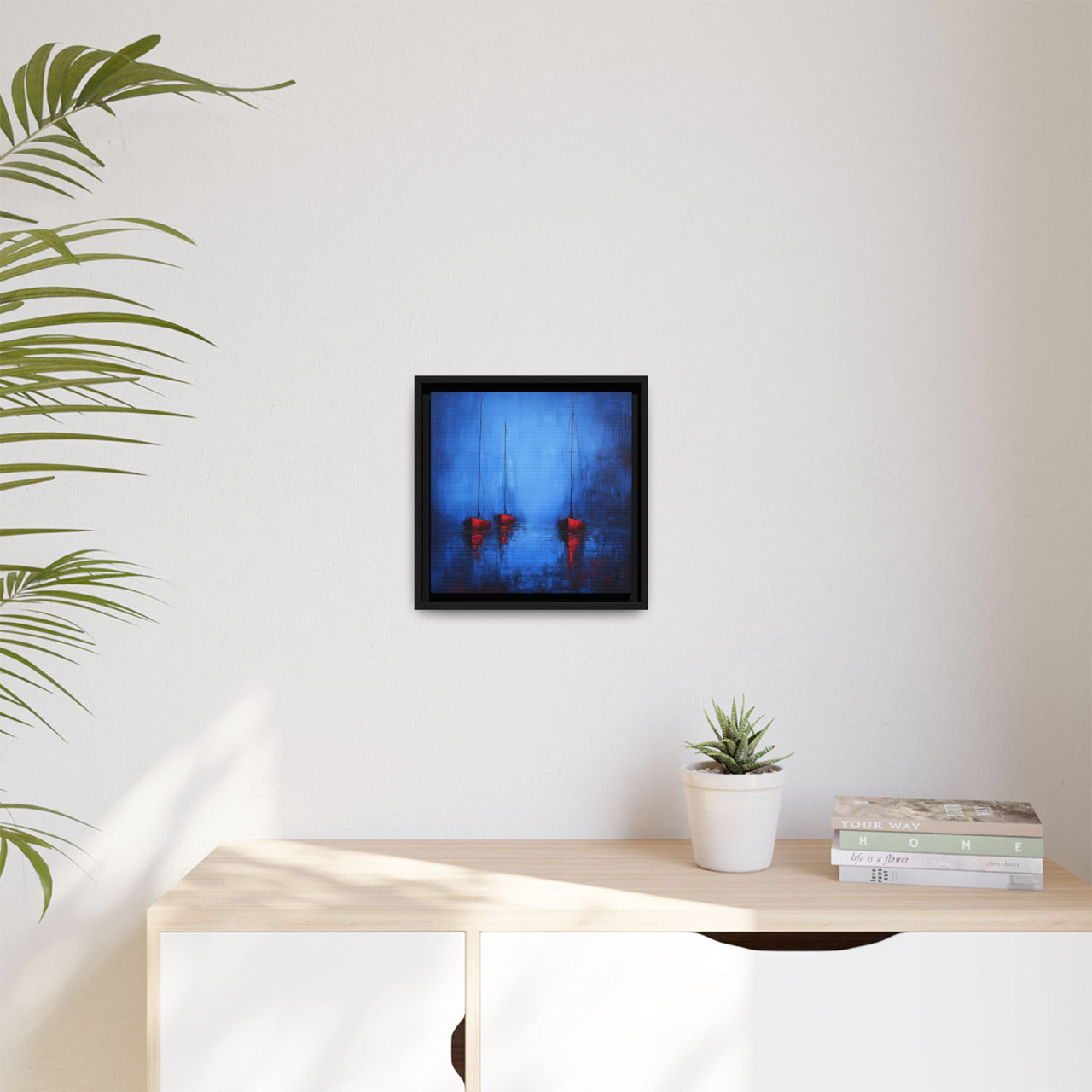 Nocturne at Sea Matte Canvas Wall Art with Frame