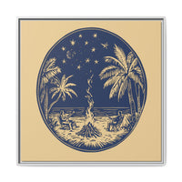 Thumbnail for Beachfire Nights Canvas Wall Art with Frame