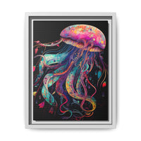 Thumbnail for Celestial Drifter Jellyfish Canvas Wall Art with Frame