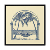 Thumbnail for Palm Retreat Hammock Canvas Wall Art with Frame