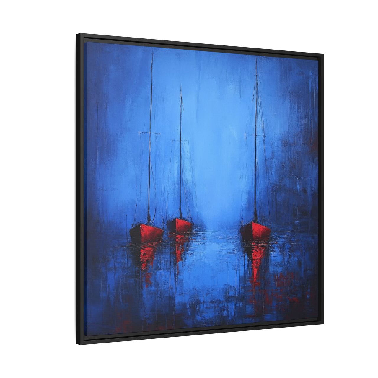 Nocturne at Sea Matte Canvas Wall Art with Frame