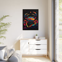 Thumbnail for Neon Tide Crab Canvas Wall Art with Frame