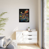 Thumbnail for Midnight Depths Octopus Canvas Wall Art with Frame