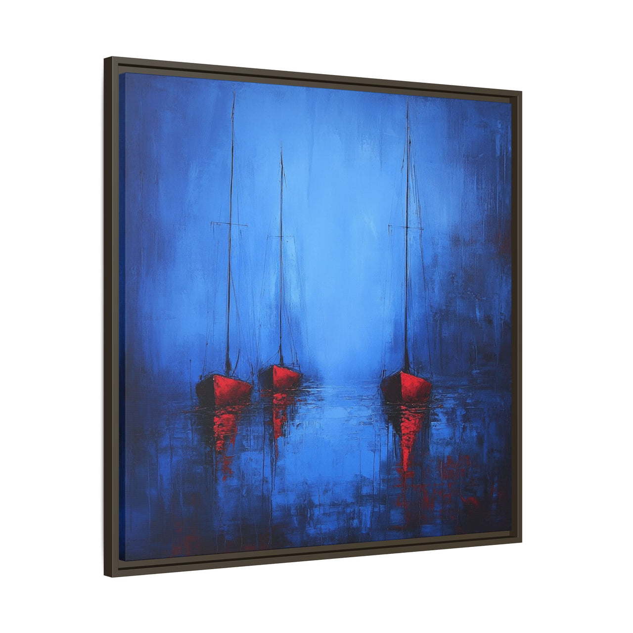 Nocturne at Sea Matte Canvas Wall Art with Frame