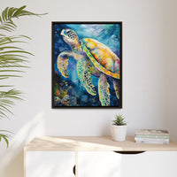 Thumbnail for Gliding Turtle Canvas Wall Art with Frame
