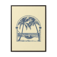 Thumbnail for Palm Retreat Hammock Canvas Wall Art with Frame