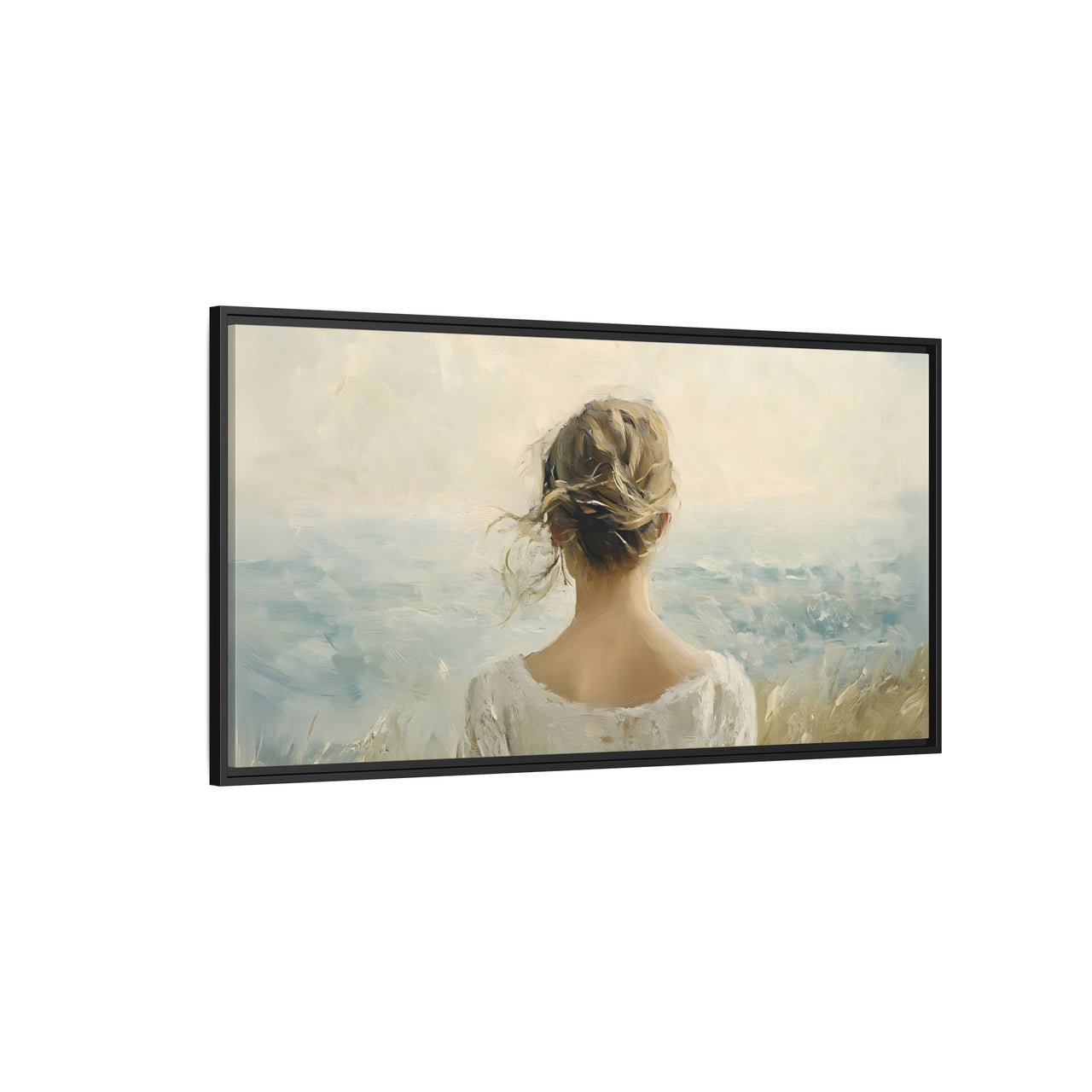 Where the Sky Meets Her Canvas Wall Art with Frame