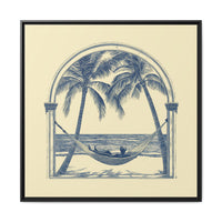 Thumbnail for Palm Retreat Hammock Canvas Wall Art with Frame