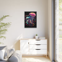 Thumbnail for Celestial Drifter Jellyfish Canvas Wall Art with Frame