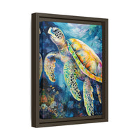 Thumbnail for Gliding Turtle Canvas Wall Art with Frame