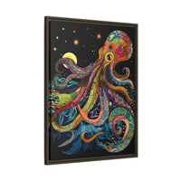 Thumbnail for Midnight Depths Octopus Canvas Wall Art with Frame