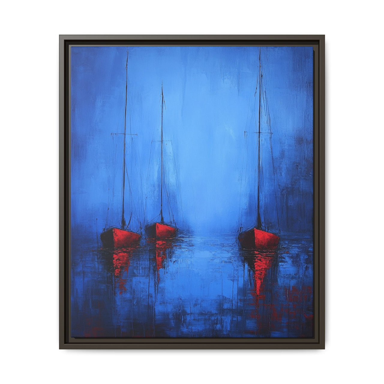 Nocturne at Sea Matte Canvas Wall Art with Frame