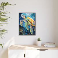 Thumbnail for Gliding Turtle Canvas Wall Art with Frame