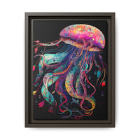 Thumbnail for Celestial Drifter Jellyfish Canvas Wall Art with Frame