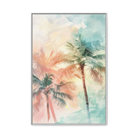 Thumbnail for Palm Glow Canvas Wall Art with Frame
