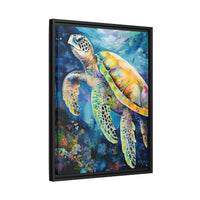 Thumbnail for Gliding Turtle Canvas Wall Art with Frame