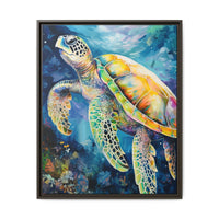 Thumbnail for Gliding Turtle Canvas Wall Art with Frame