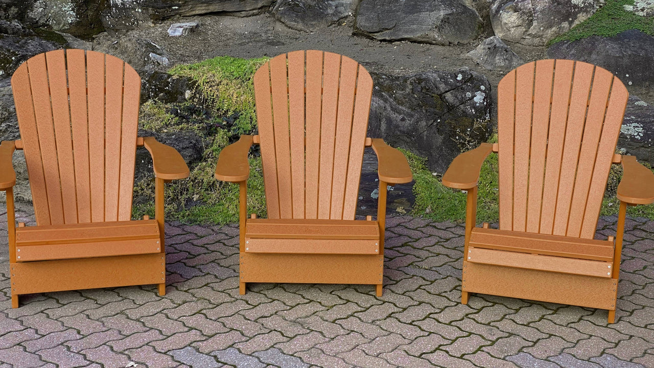 Poly-Luxe Recycled Plastic Folding Royal Adirondack Chair (Large)