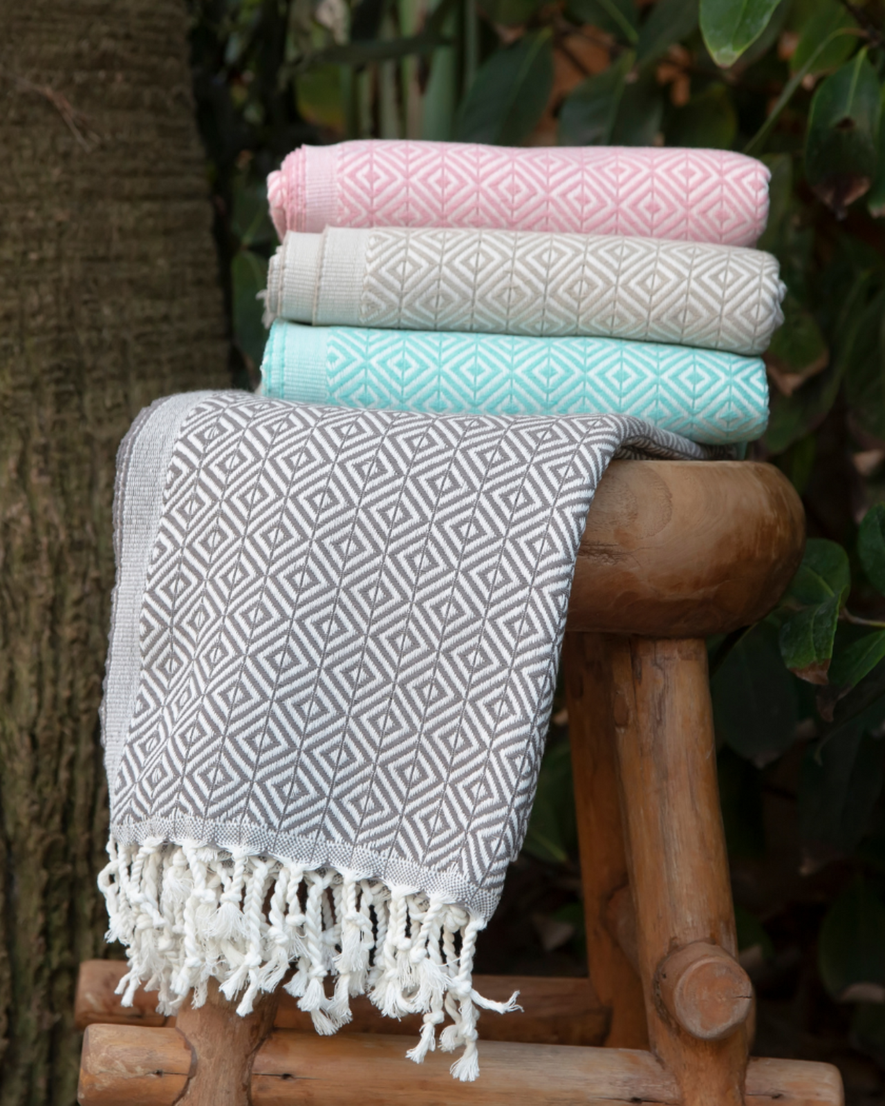ELA Hammam Beach Towel, Spa Sauna Towel - Beige-4