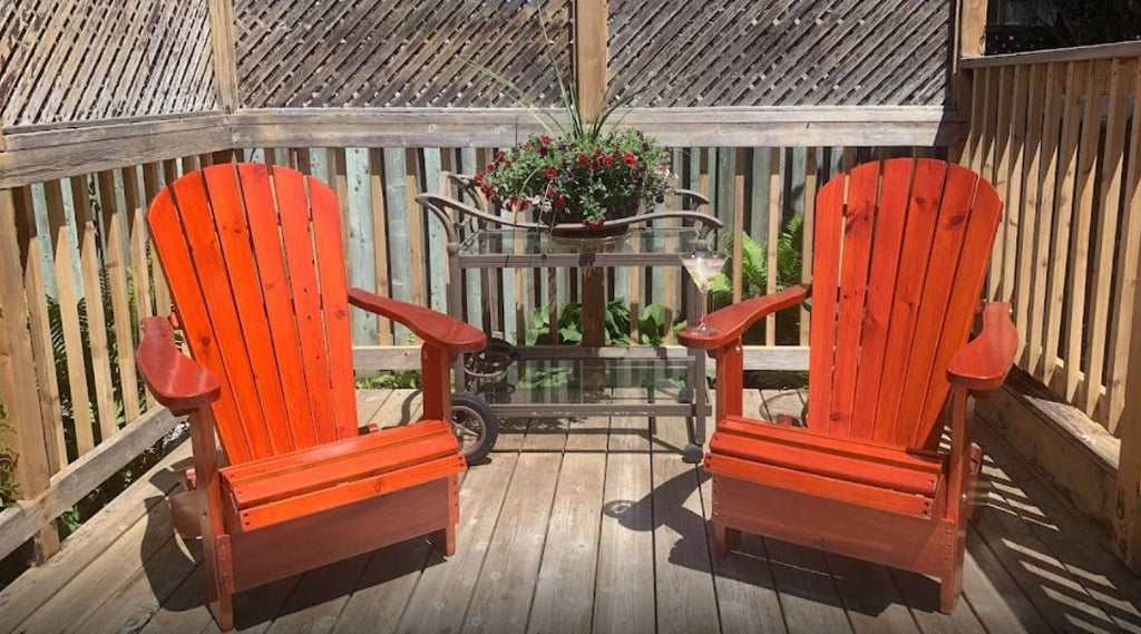 Seabreeze Classic™ Handcrafted Wooden Adirondack Chair Set of 2, Knotted Cedar Wood, Finished