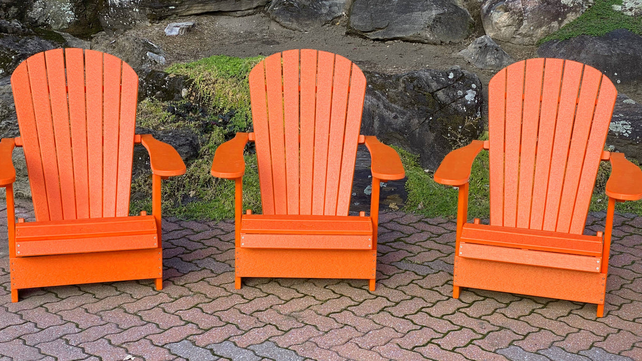 Poly-Luxe Recycled Plastic Folding Royal Adirondack Chair (Large)