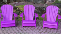 Thumbnail for Poly-Luxe Recycled Plastic Folding Royal Adirondack Chair (Large)
