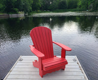 Thumbnail for Poly-Luxe Recycled Plastic Folding Royal Adirondack Chair (Large)