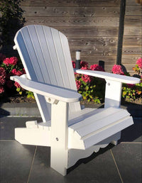 Thumbnail for Poly-Luxe Recycled Plastic Folding Royal Adirondack Chair (Large)