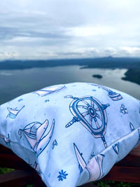 Thumbnail for Nautical Notes Outdoor Throw Pillow